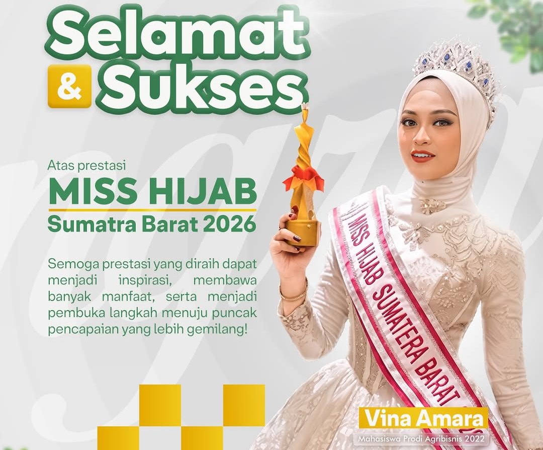 Mahasiswa Agribisnis Unand Raih Prestasi sebagai Miss Hijab Sumatra Barat 2026