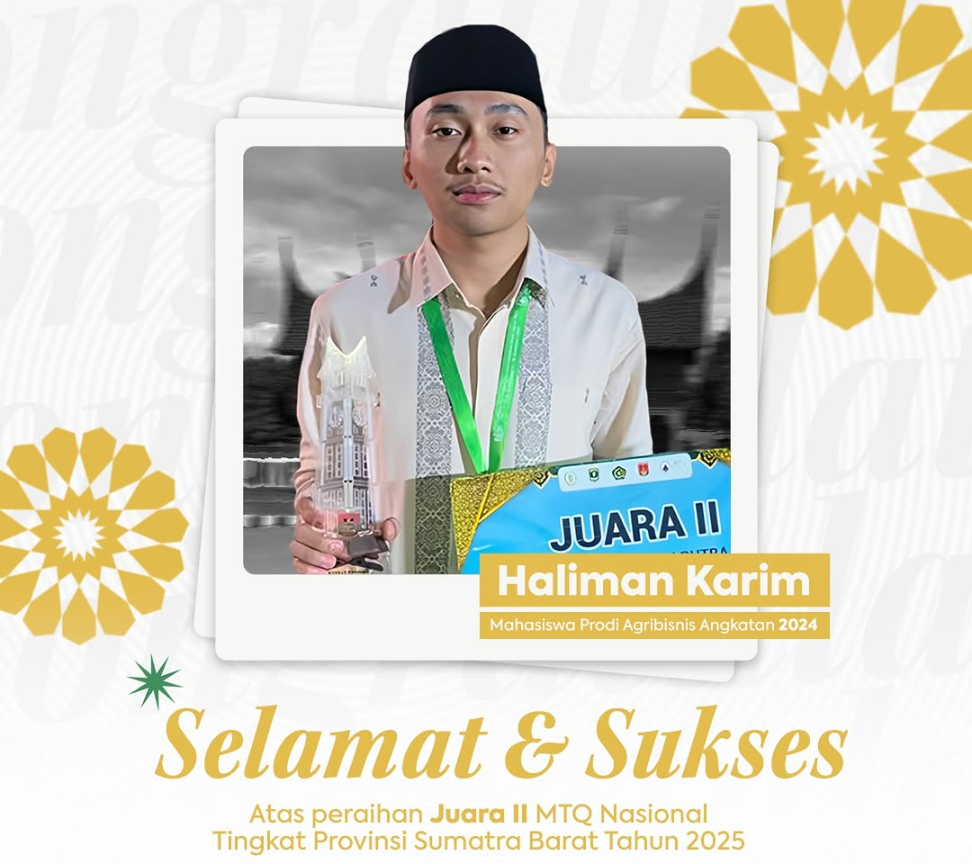 Mahasiswa Agribisnis Unand Raih Juara II MTQ Nasional Tingkat Provinsi Sumatra Barat Tahun 2025